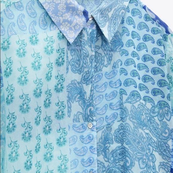 Zara Patchwork Blouse - Picture 3 of 6